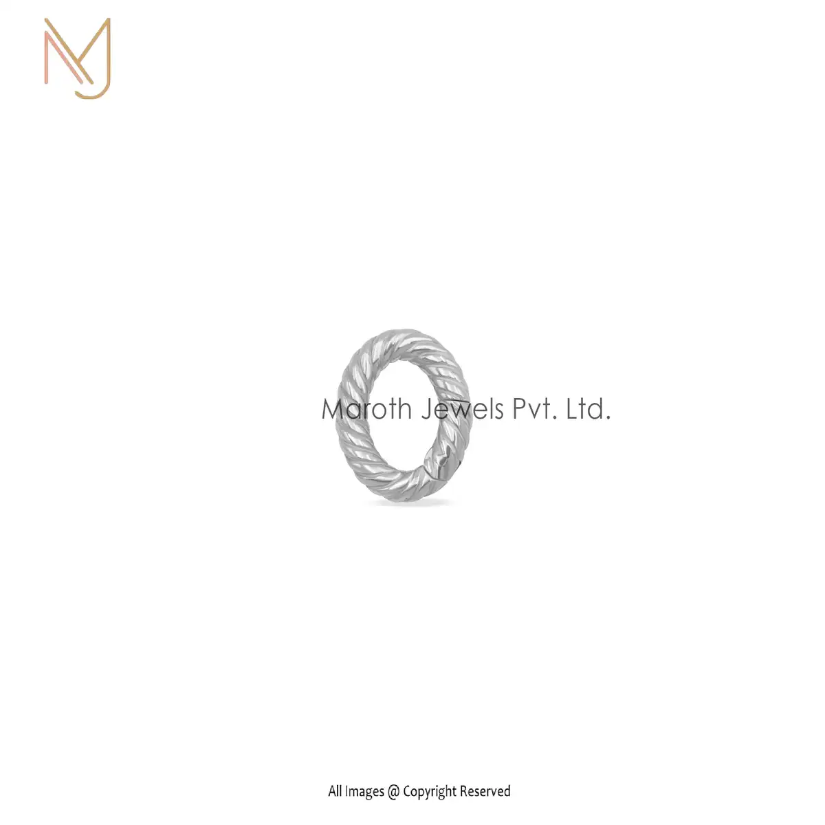 925 Silver Twisted Wire Snap Holder Plated Finding Manufacturer