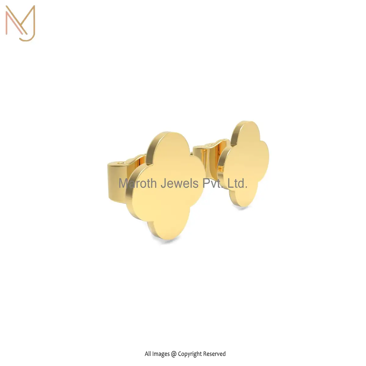Wholesale 14K Yellow Gold Stud Earring Studs Handmade Jewelry