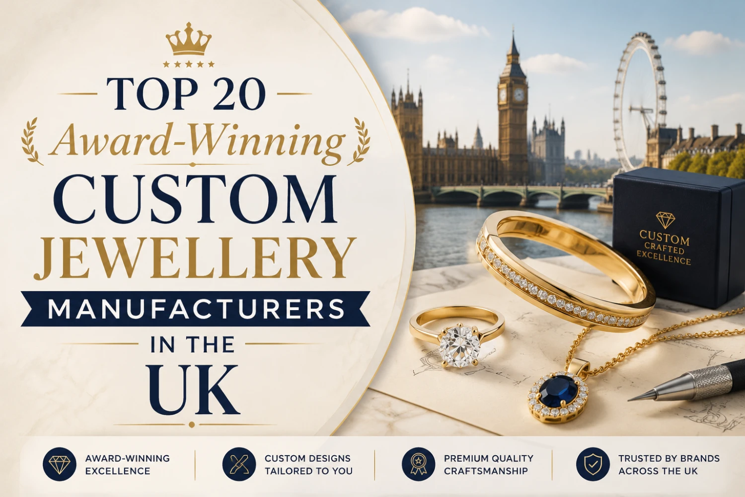 Top 20 Award-Winning Custom Jewellery Manufacturers in the UK