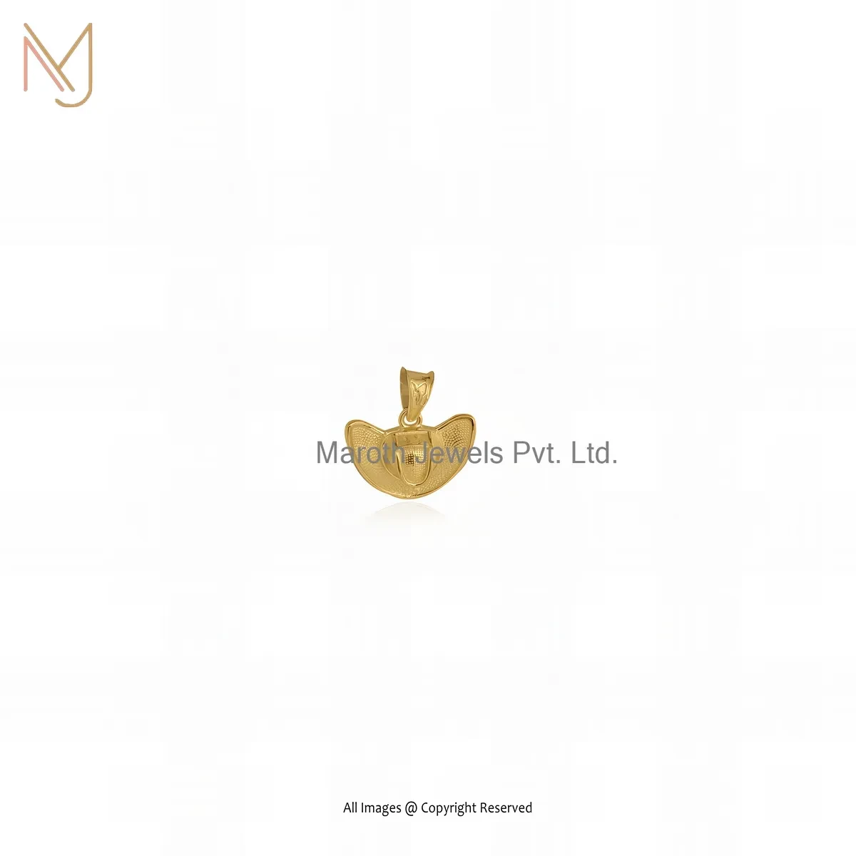 925 Silver Yellow Gold Plated Cowboy Hat Charm Pendant Jewelry Supplier