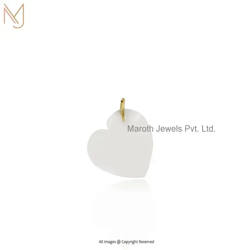 Wholesale 925 Silver Yellow Gold Plated Crystal Quartz Gemstone Pendant