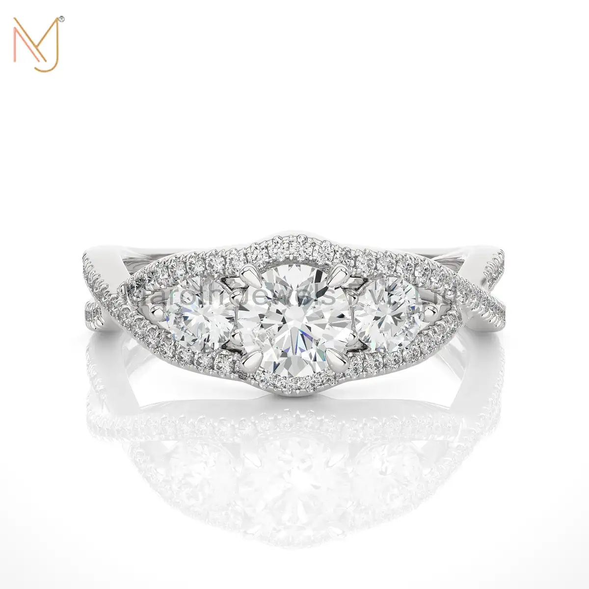 14K Yellow Gold Moissanite CZ Diamond Ring Manufacturer