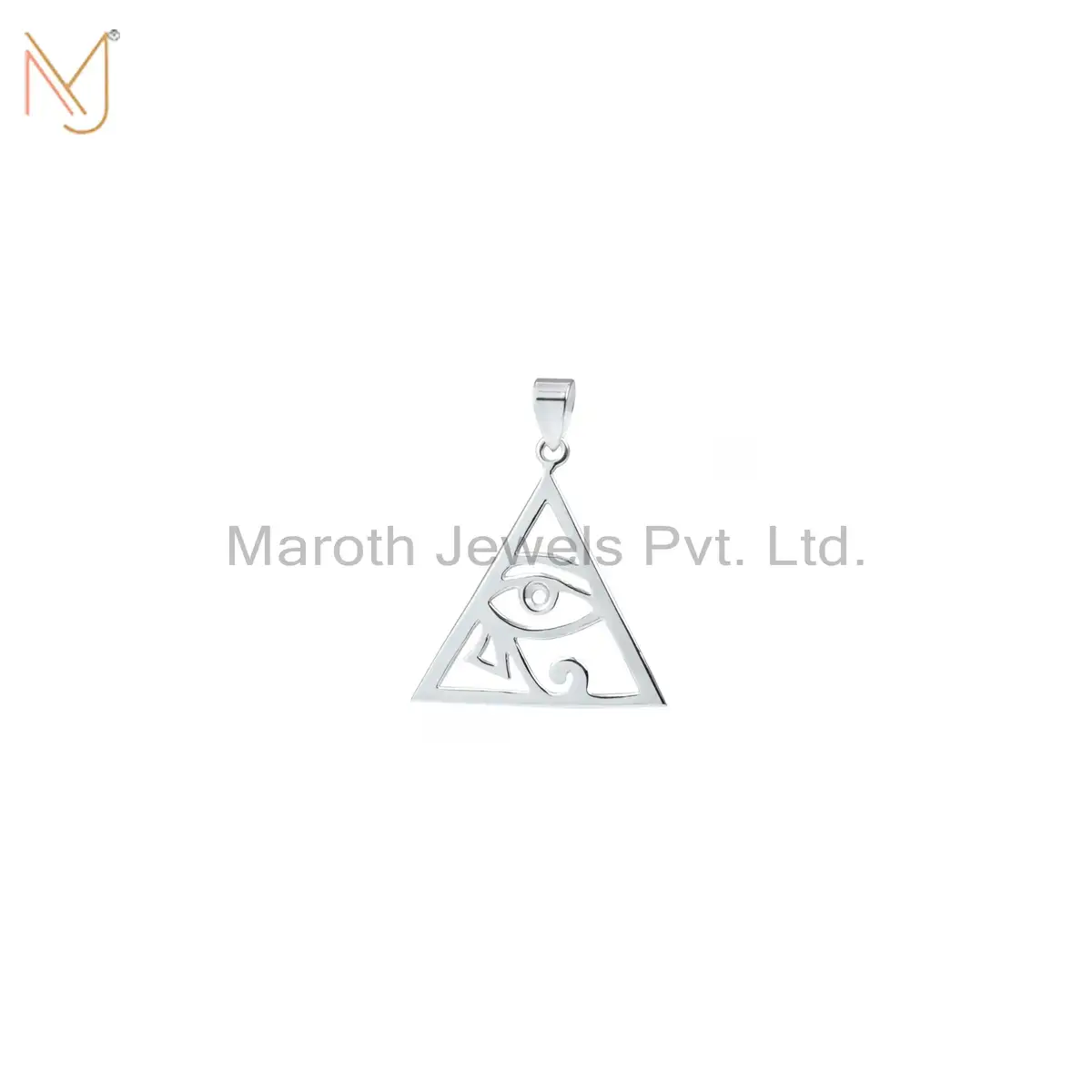 Private Lable 925 Silver Natural Silver All Seeing Eye Charm Pendant Jewelry