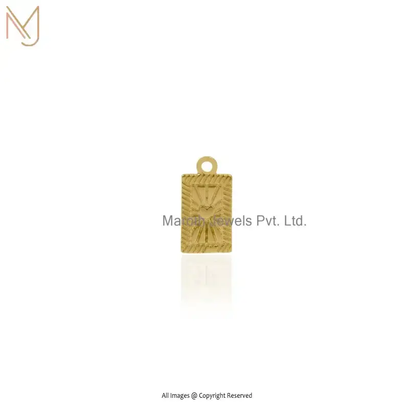 925 Sterling Silver Yellow Gold Plated Vermile Pendant Jewelry Supplier