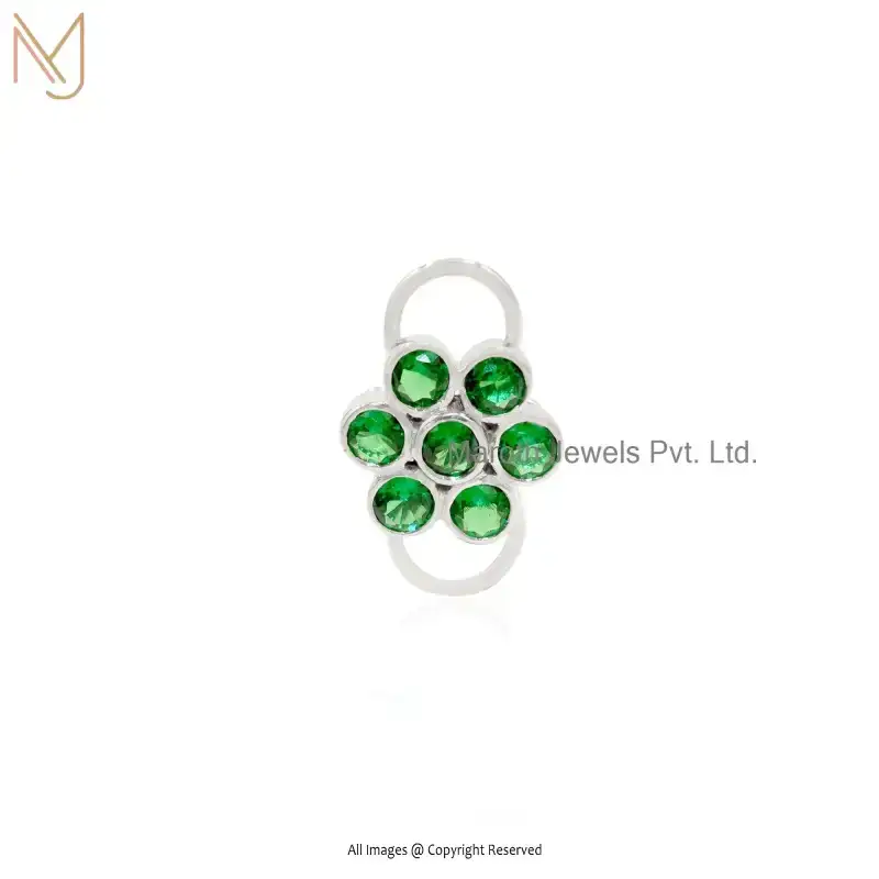 14K Yellow Gold Green Onyx Gemstone Pendant Jewelry Supplier