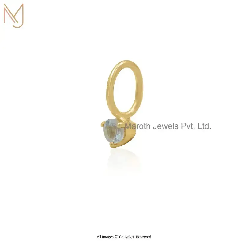 14K Yellow Gold Amethyst Bezel Gemstone Pendant Jewelry Supplier