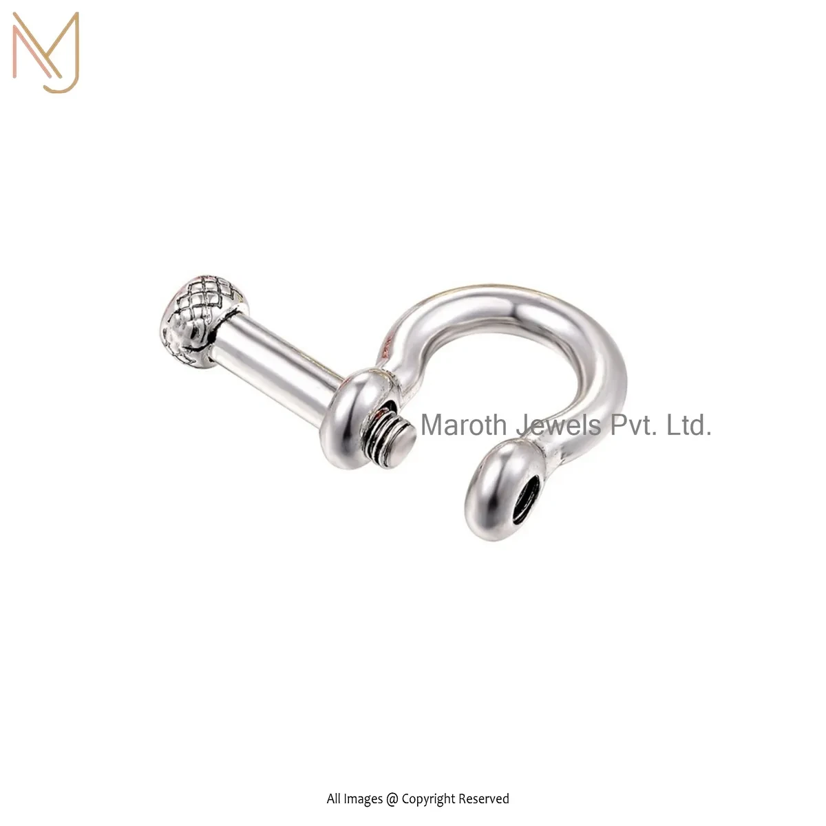 14K White Gold Horseshoe Pendant Jewelry Supplier