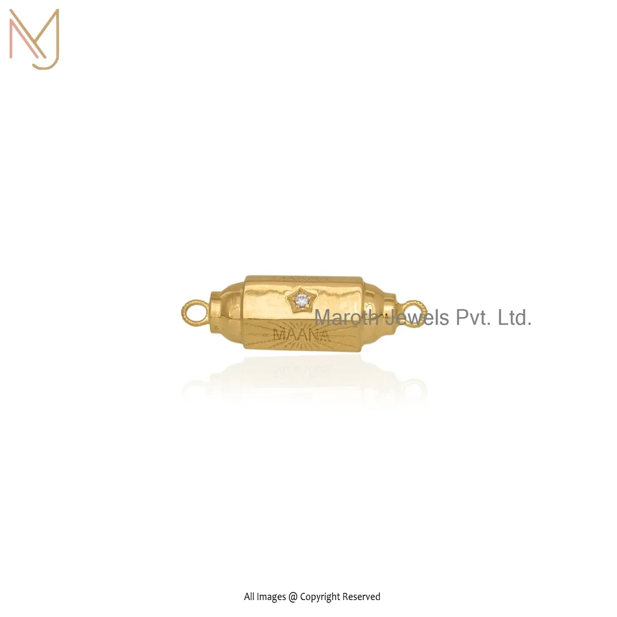 Wholesale 14K Yellow Gold Cubic Zircon Talisman Amulet Pendant