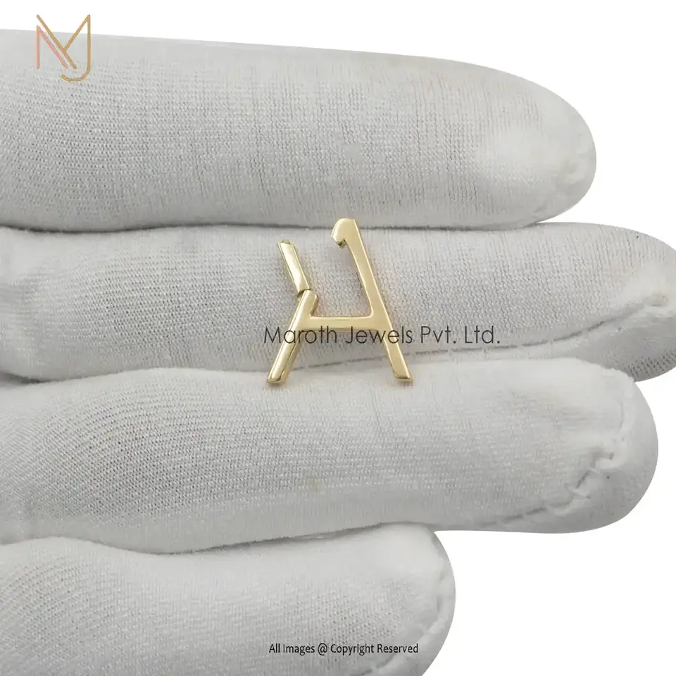 Wholesale 14K Yellow Gold Letter Enhancer Charm Pendant Jewelry