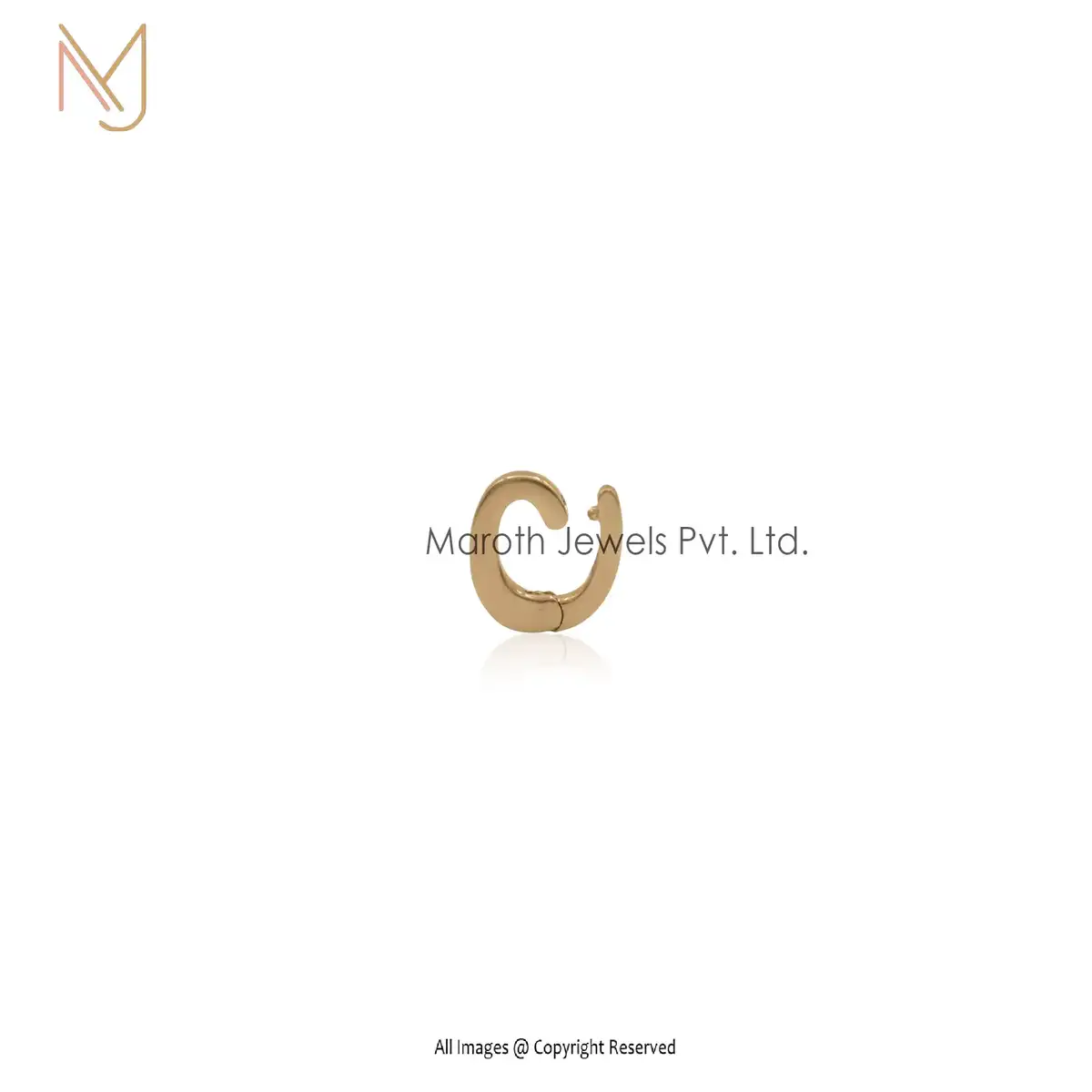 925 Silver Yellow gold plated Charm holder Enhancer pendant Jewelry Supplier