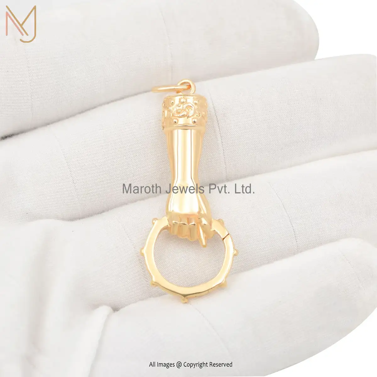 Wholesale 14K Yellow Gold Figa Charm Pendant Jewelry Designs