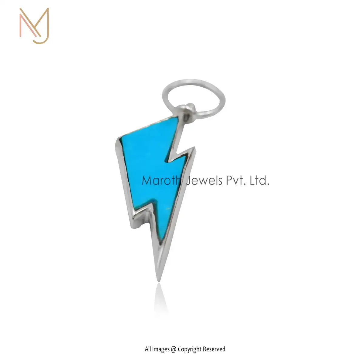 Wholesale 14K Yellow Gold Turquiose Enamel Pendant Jewelry