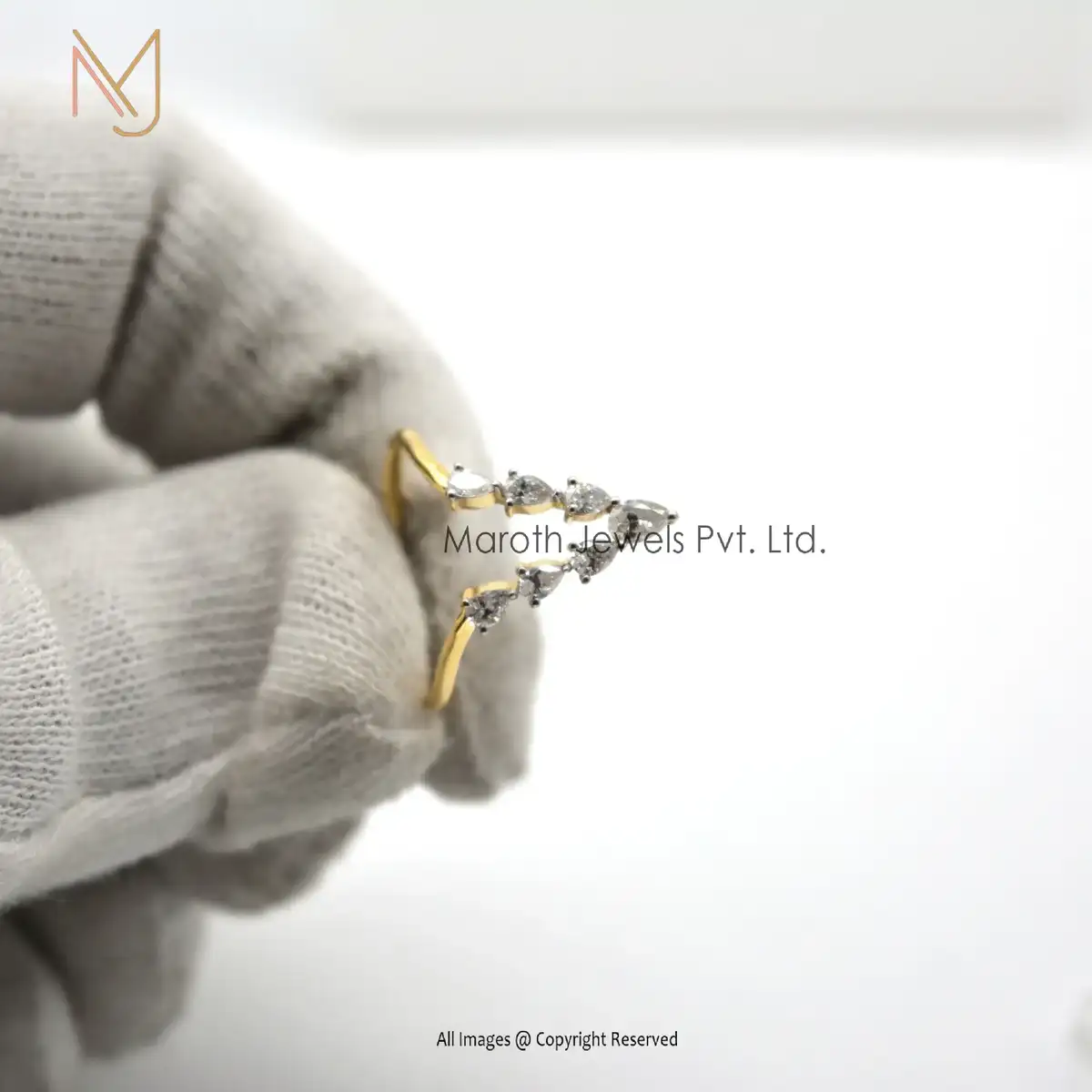925 Silver Pave Diamond Exclusive Band Ring Jewelry Manufacturer