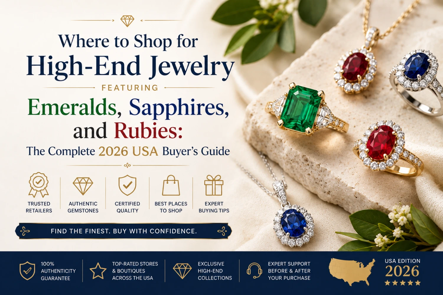 Where to Shop for High-End Jewelry Featuring Emeralds, Sapphires, and Rubies