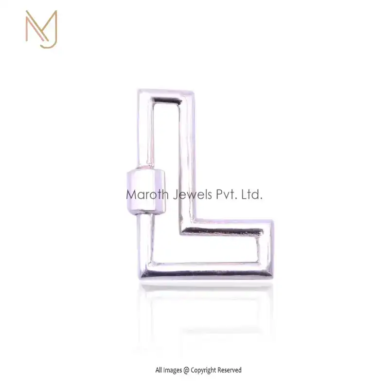Wholesale 14K Yellow Gold Capital L Letter Carabiner Lock